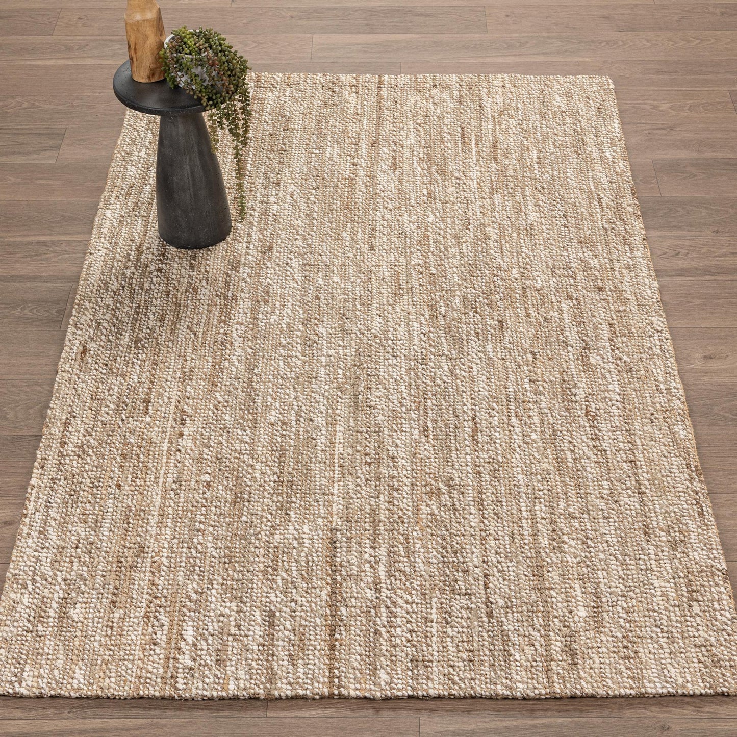 Silver/Ivory 100% Jute Jute & Seagras Mini Boucle Collection