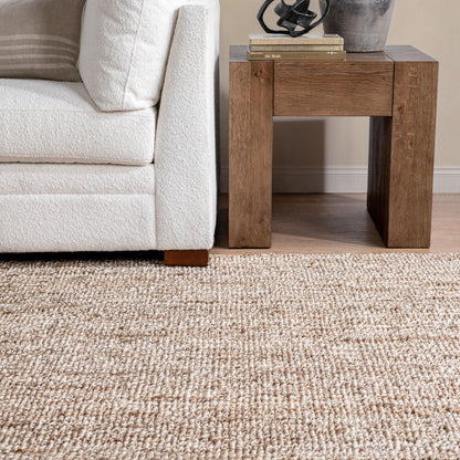 Silver/Ivory 100% Jute Jute & Seagras Mini Boucle Collection