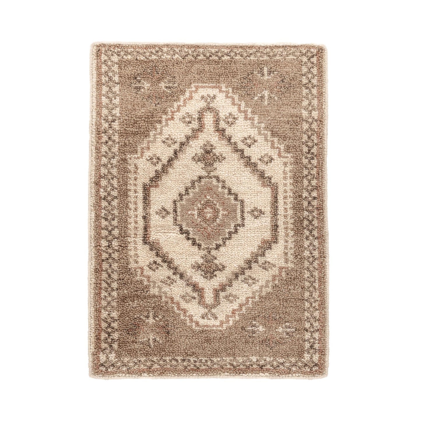 80% Wool Wool & Wool Blend Luxor Hand knotted Desert Brown Collection