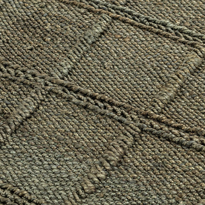 Olive Green 100% Jute Jute & Seagras Aberdeen Jute Collection