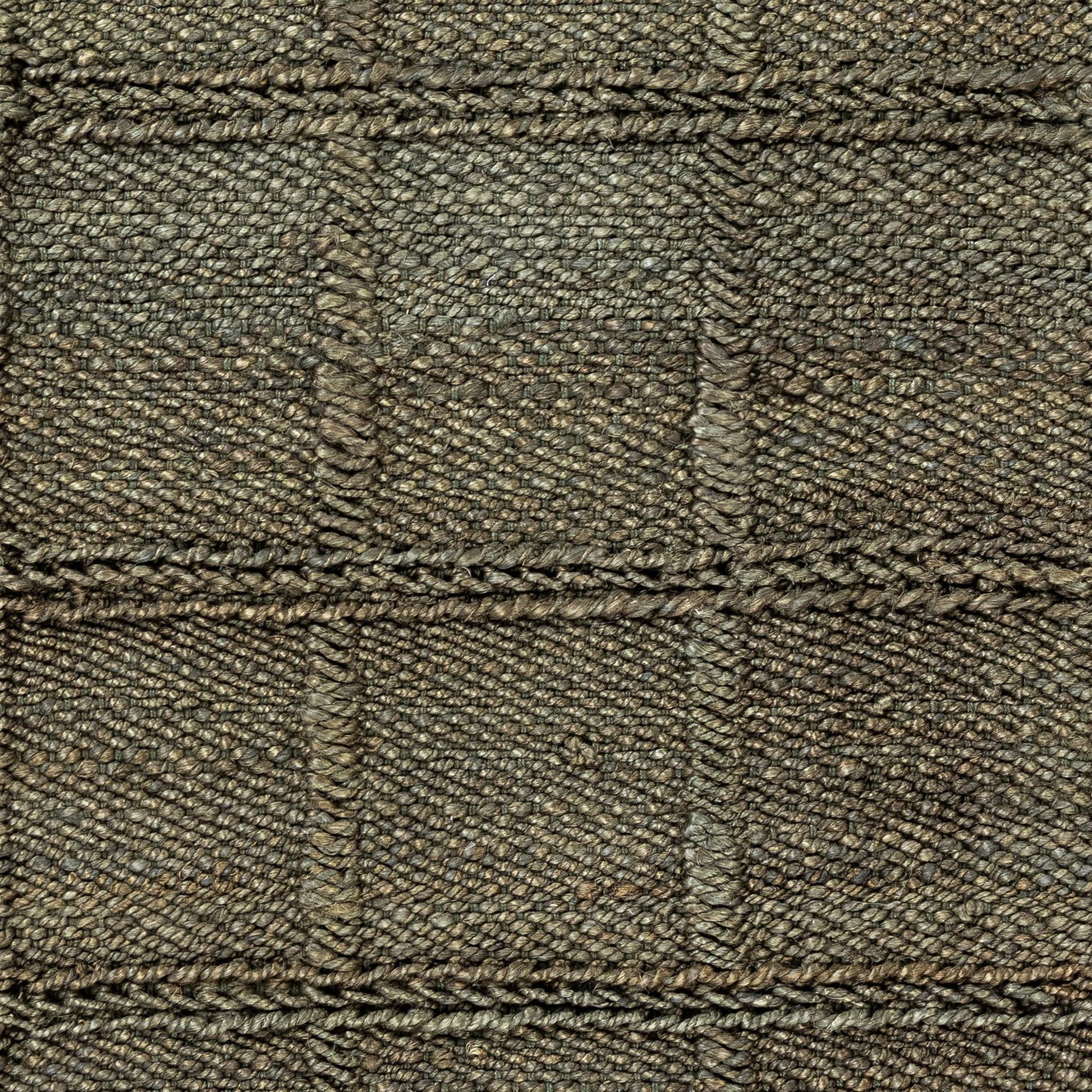 Olive Green 100% Jute Jute & Seagras Aberdeen Jute Collection