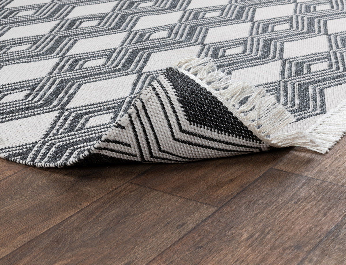 Charcoal 100% Polypropylene Performance Indoor/Outdoor Indoor/Outdoor Banning Rug Collection