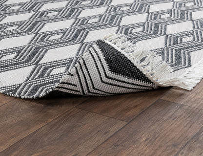 Charcoal 100% Polypropylene Performance Indoor/Outdoor Indoor/Outdoor Banning Rug Collection
