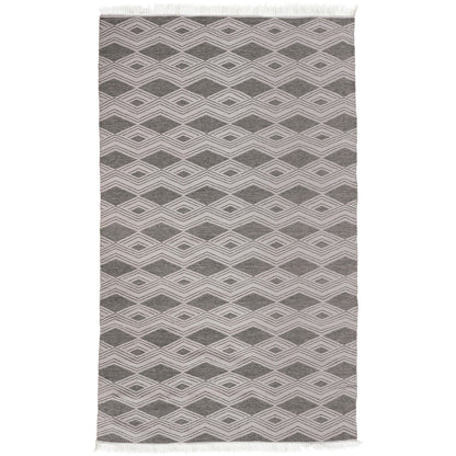 Pebble Gray 100% Polypropylene Performance Indoor/Outdoor Indoor/Outdoor Banning Rug Collection