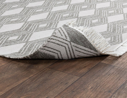 Pebble Gray 100% Polypropylene Performance Indoor/Outdoor Indoor/Outdoor Banning Rug Collection