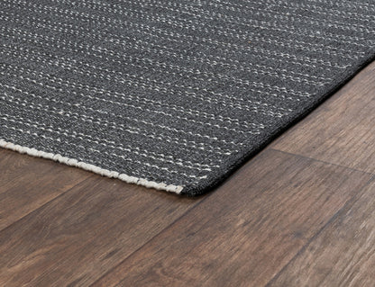 Charcoal 100% Polypropylene Performance Indoor/Outdoor Indoor/Outdoor Yuma Rug Collection