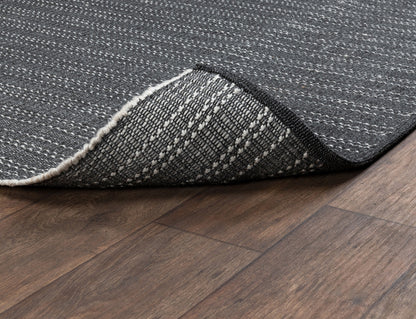 Charcoal 100% Polypropylene Performance Indoor/Outdoor Indoor/Outdoor Yuma Rug Collection