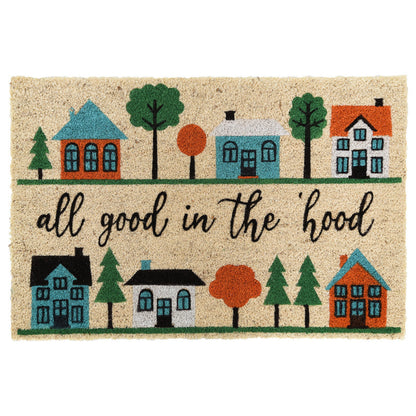 Scarlet Stenciled Doormat Multi