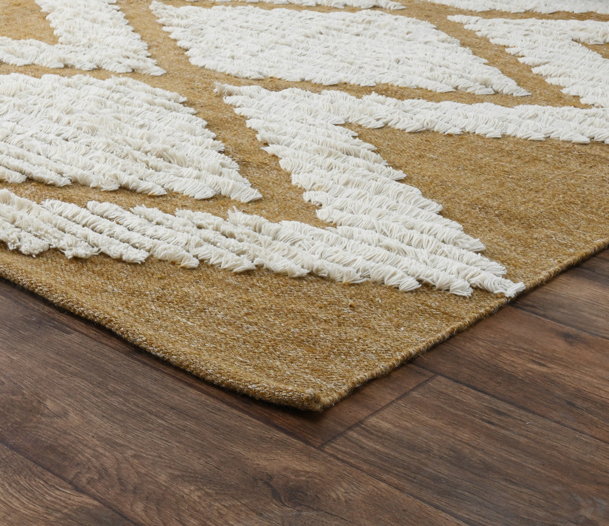 Honey Gold 100% Recycled Polyester Performance Indoor/Outdoor Indoor/Outdoor Avalon Rug Collection