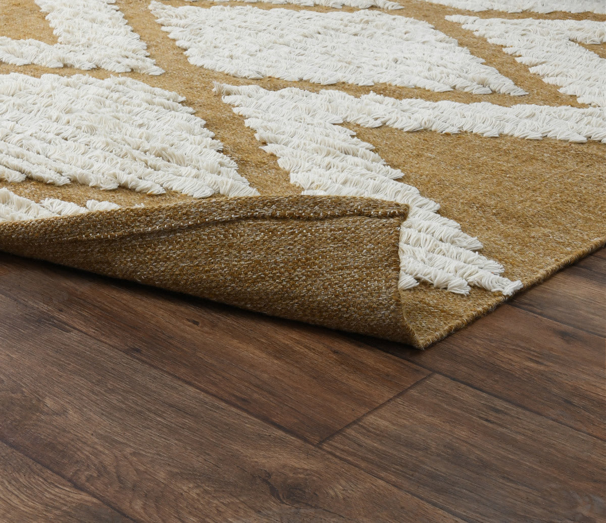 Honey Gold 100% Recycled Polyester Performance Indoor/Outdoor Indoor/Outdoor Avalon Rug Collection