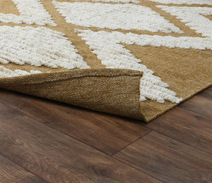 Honey Gold 100% Recycled Polyester Performance Indoor/Outdoor Indoor/Outdoor Avalon Rug Collection