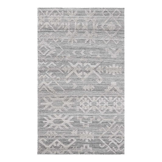 Gray Multi 100% Polyester Performance Indoor/Outdoor Indoor/Outdoor Tundra Rug Collection