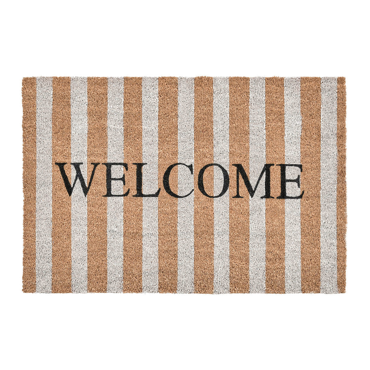 Natural 100% Coir / PVC Backing Doormat Striped Doormat 24x36 Collection