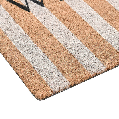 Natural 100% Coir / PVC Backing Doormat Striped Doormat 24x36 Collection