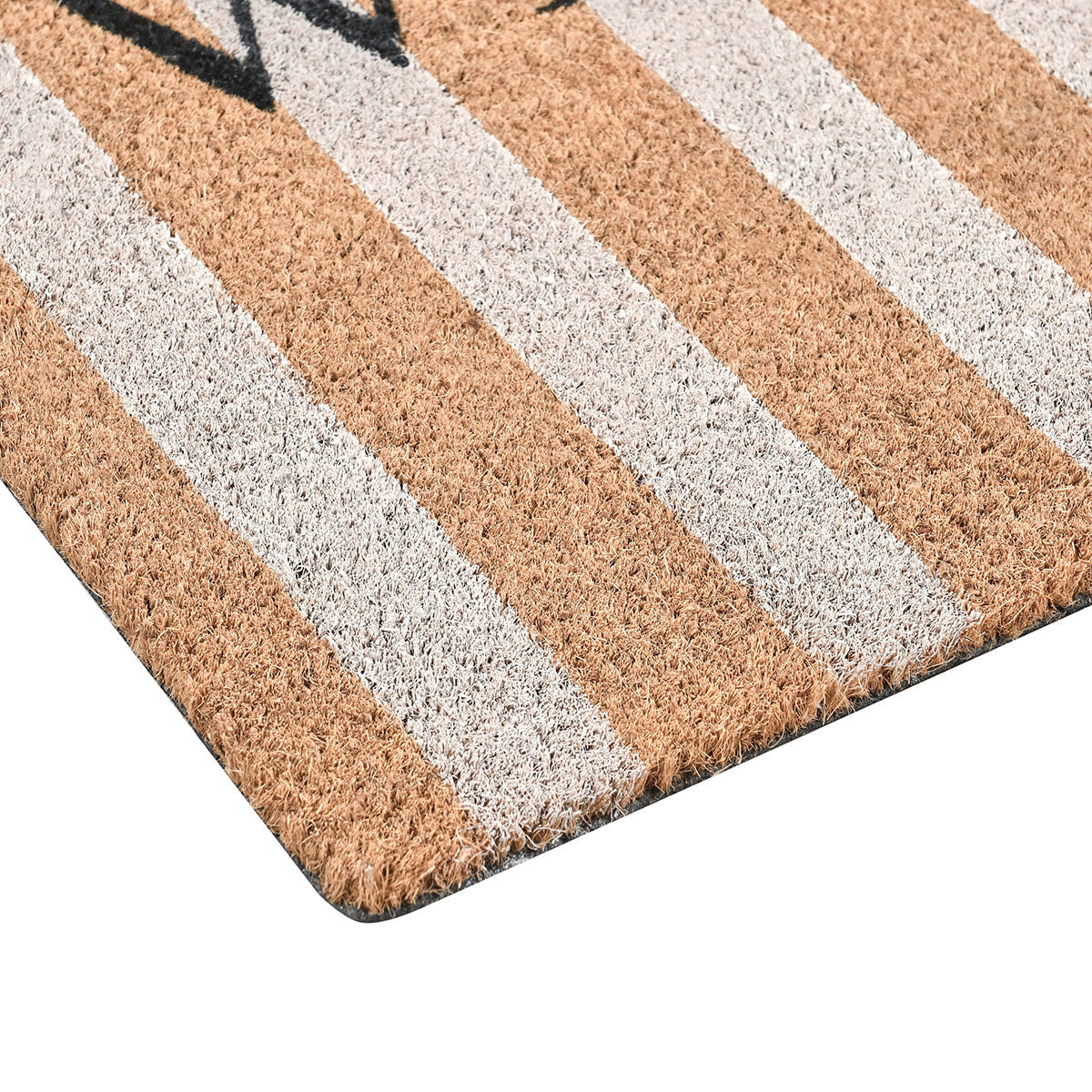 Natural 100% Coir / PVC Backing Doormat Striped Doormat 24x36 Collection