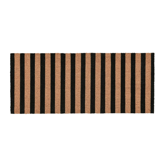 Striped Doormat 24x57 Black/Natural