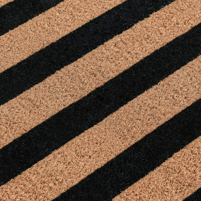Striped Doormat 24x57 Black/Natural