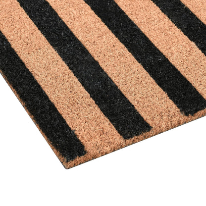 Striped Doormat 24x57 Black/Natural