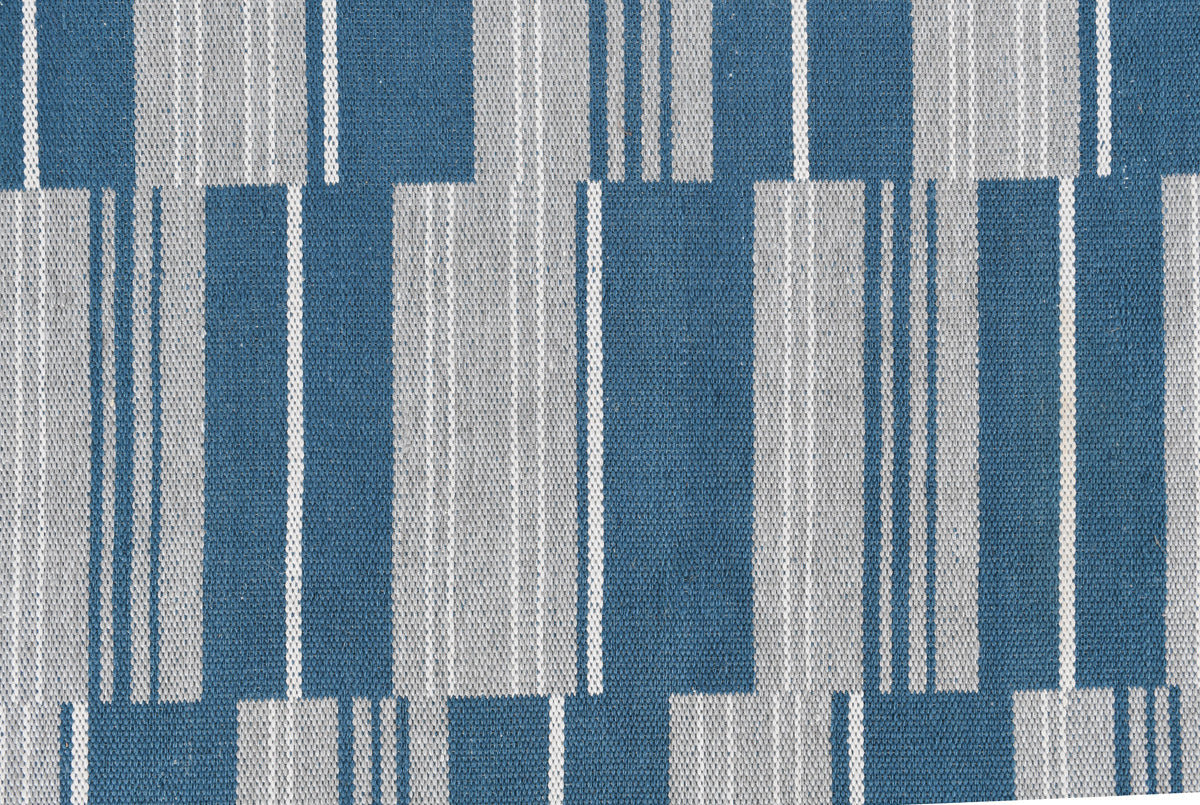 Cabana Blue 100% Polypropylene Performance Indoor/Outdoor Indoor/Outdoor Colton Stripe Rug Collection