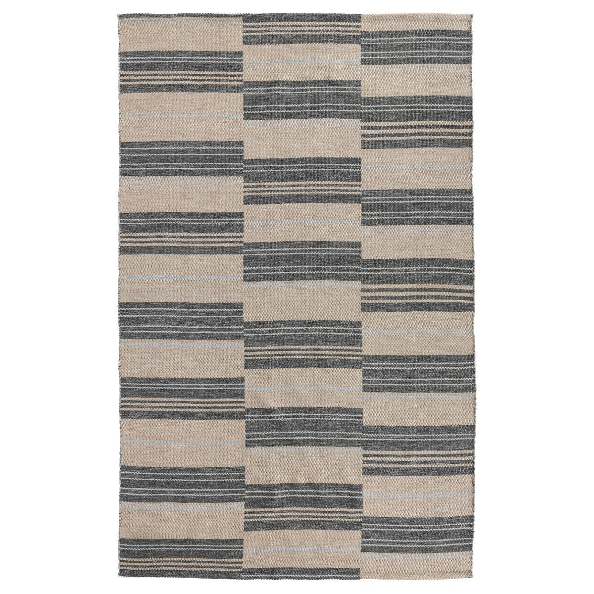 Stripe Charcoal 100% Polypropylene Performance Indoor/Outdoor Indoor/Outdoor Colton Stripe Rug Collection
