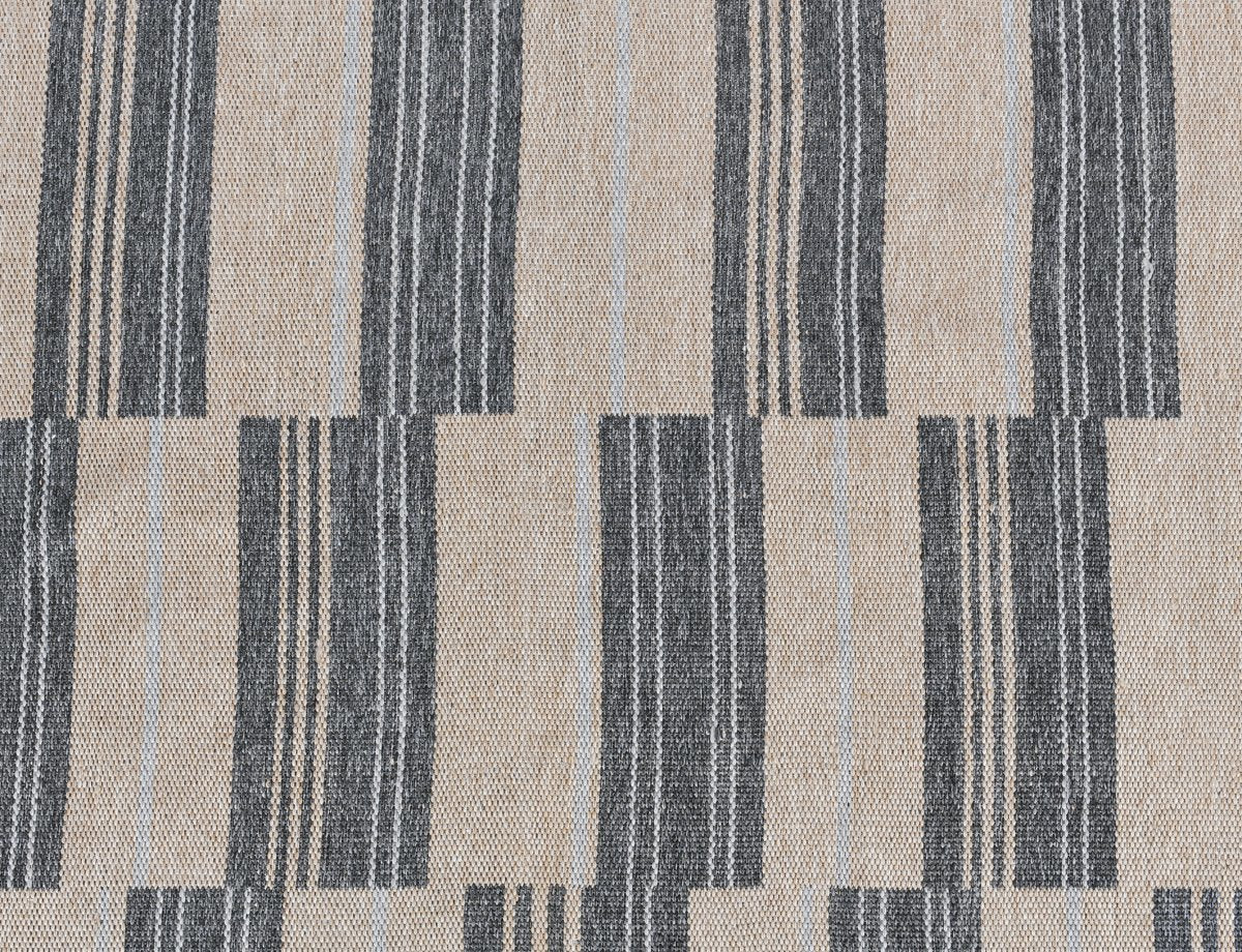 Stripe Charcoal 100% Polypropylene Performance Indoor/Outdoor Indoor/Outdoor Colton Stripe Rug Collection