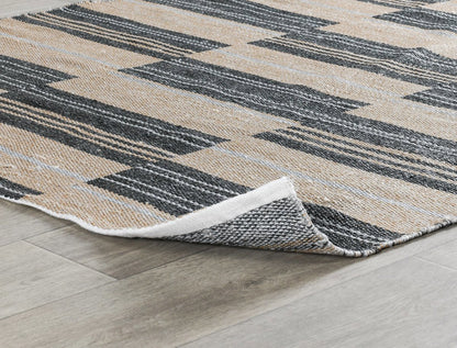 Stripe Charcoal 100% Polypropylene Performance Indoor/Outdoor Indoor/Outdoor Colton Stripe Rug Collection