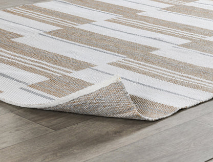 Stripe Ivory/Multi 100% Polypropylene Performance Indoor/Outdoor Indoor/Outdoor Colton Stripe Rug Collection