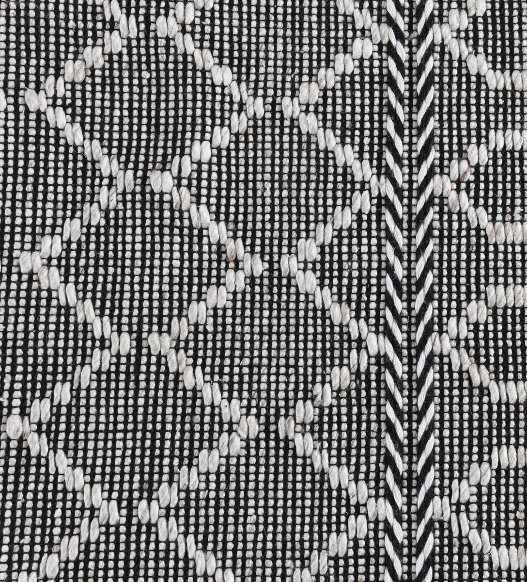 Black/Ivory 100% Recycled Polyester Performance Indoor/Outdoor Indoor/Outdoor Sonora Rug Collection