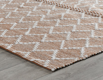 Terracotta/Ivory 100% Recycled Polyester Performance Indoor/Outdoor Indoor/Outdoor Sonora Rug Collection