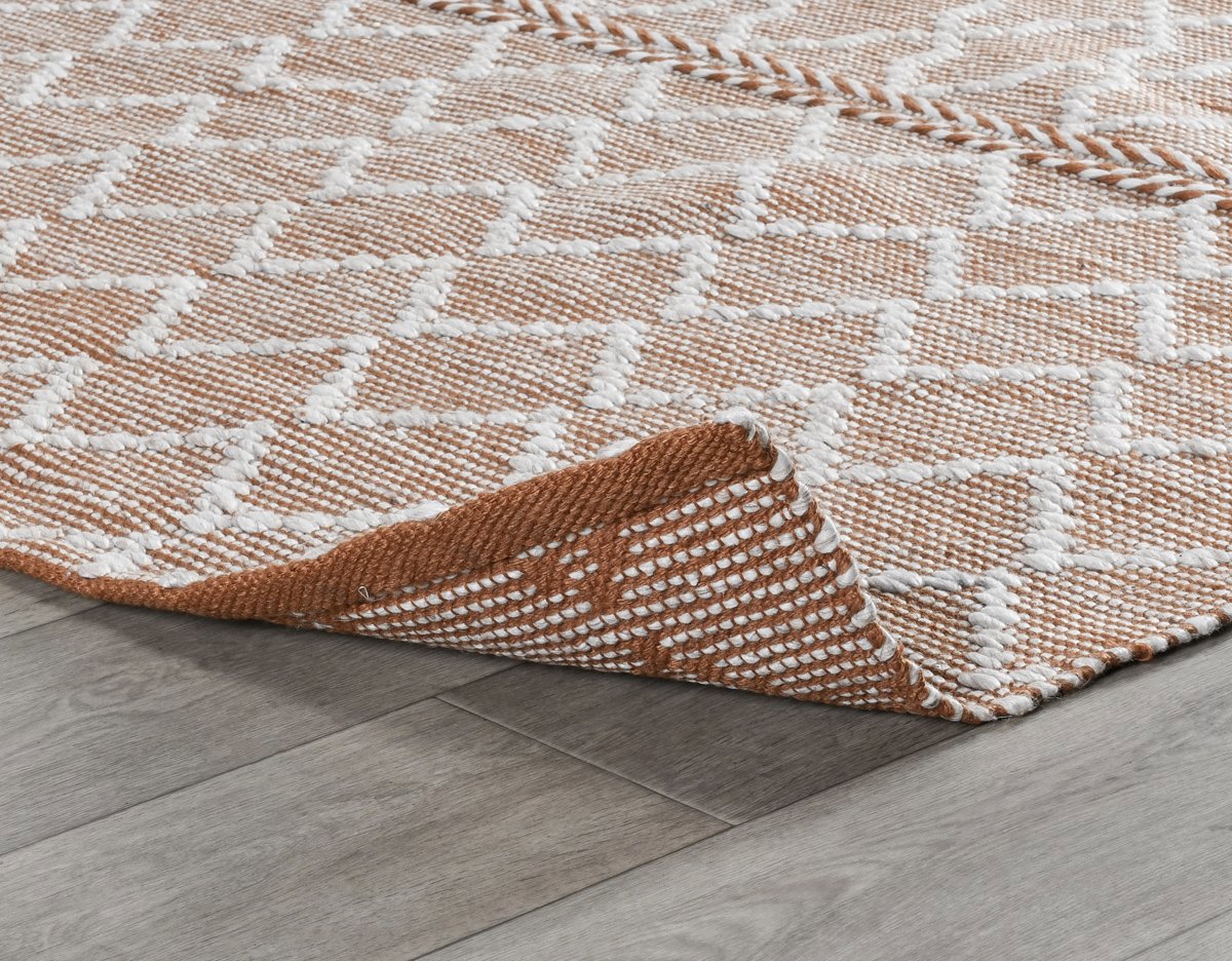 Terracotta/Ivory 100% Recycled Polyester Performance Indoor/Outdoor Indoor/Outdoor Sonora Rug Collection