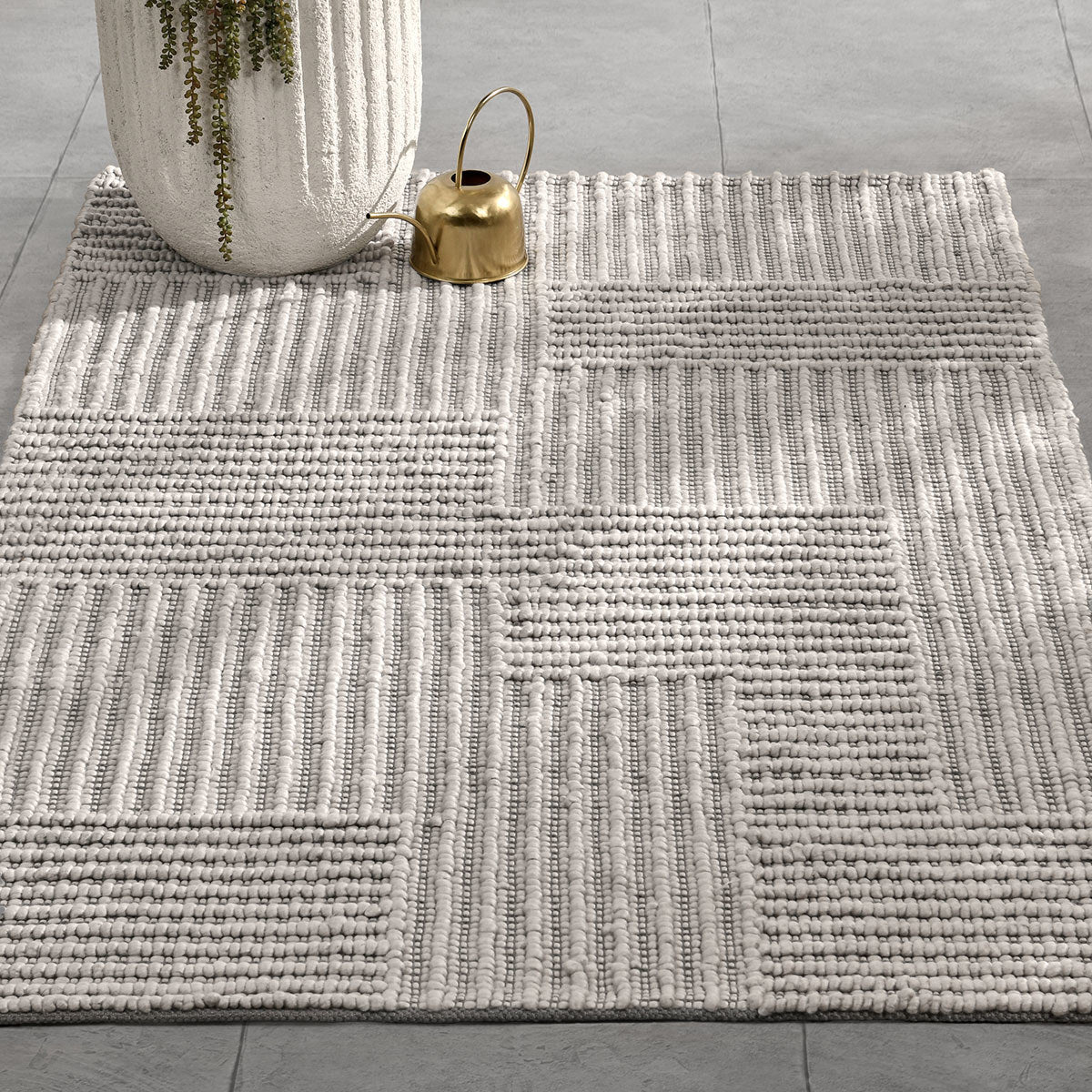 Light Gray 100% PET Performance Indoor/Outdoor Performance Clayton Rug Collection