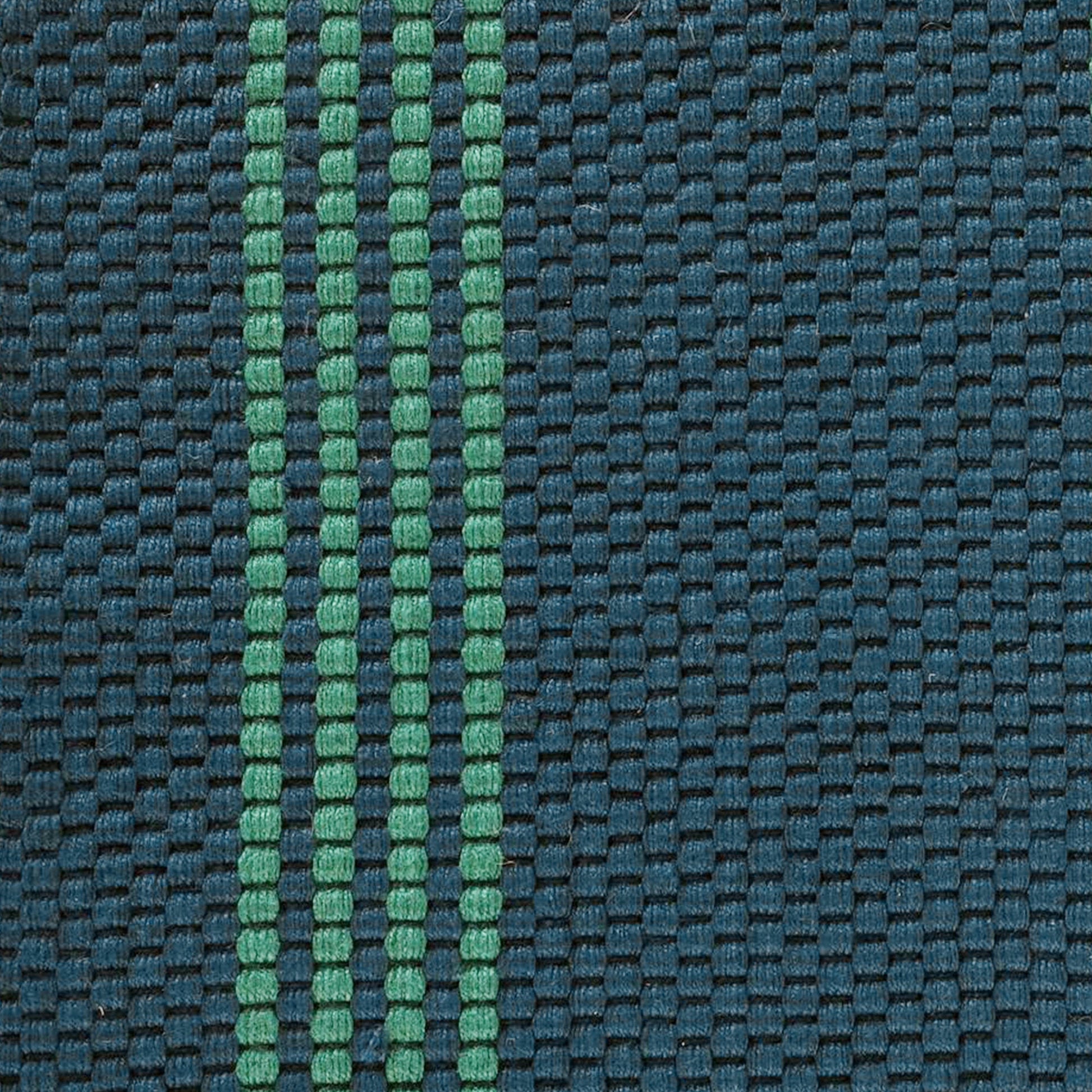 Deep Blue/Green 100% Pet Yarn Performance Indoor/Outdoor Performance Sorrento Stripe Rug Collection