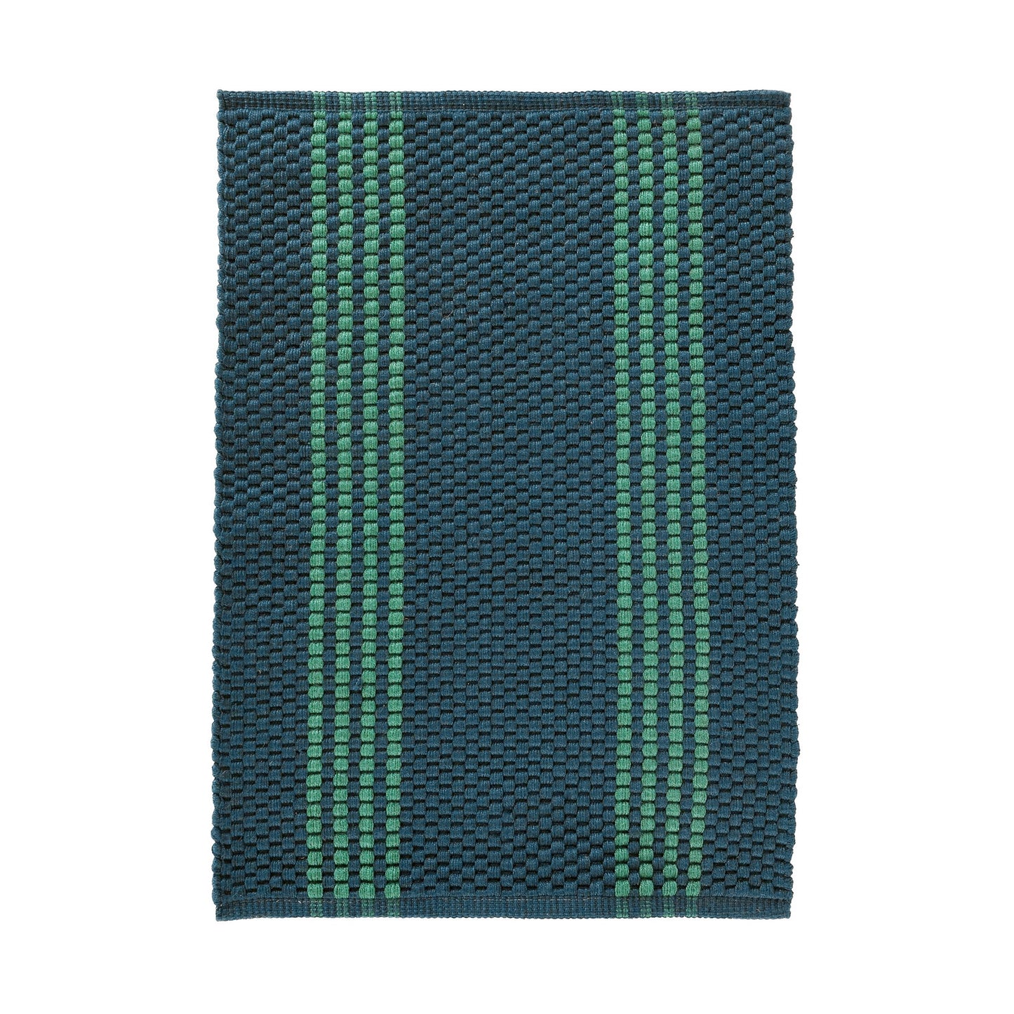 Deep Blue/Green 100% Pet Yarn Performance Indoor/Outdoor Performance Sorrento Stripe Rug Collection