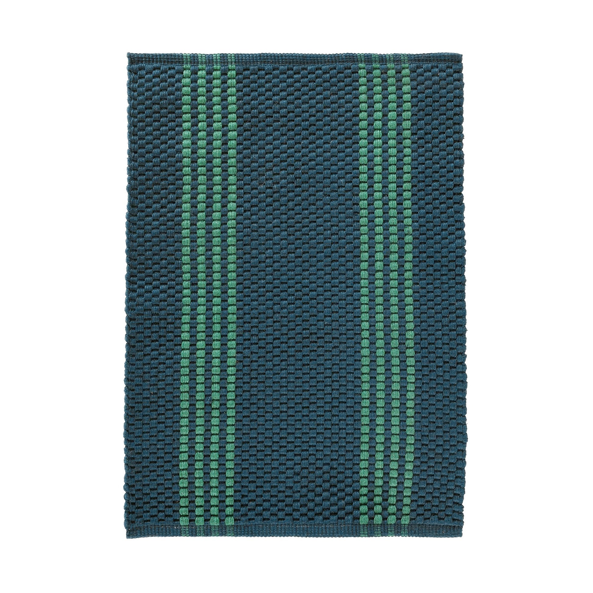 Deep Blue/Green 100% Pet Yarn Performance Indoor/Outdoor Performance Sorrento Stripe Rug Collection