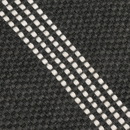 Charcoal/Ivory 100% Pet Yarn Performance Indoor/Outdoor Performance Sorrento Stripe Rug Collection