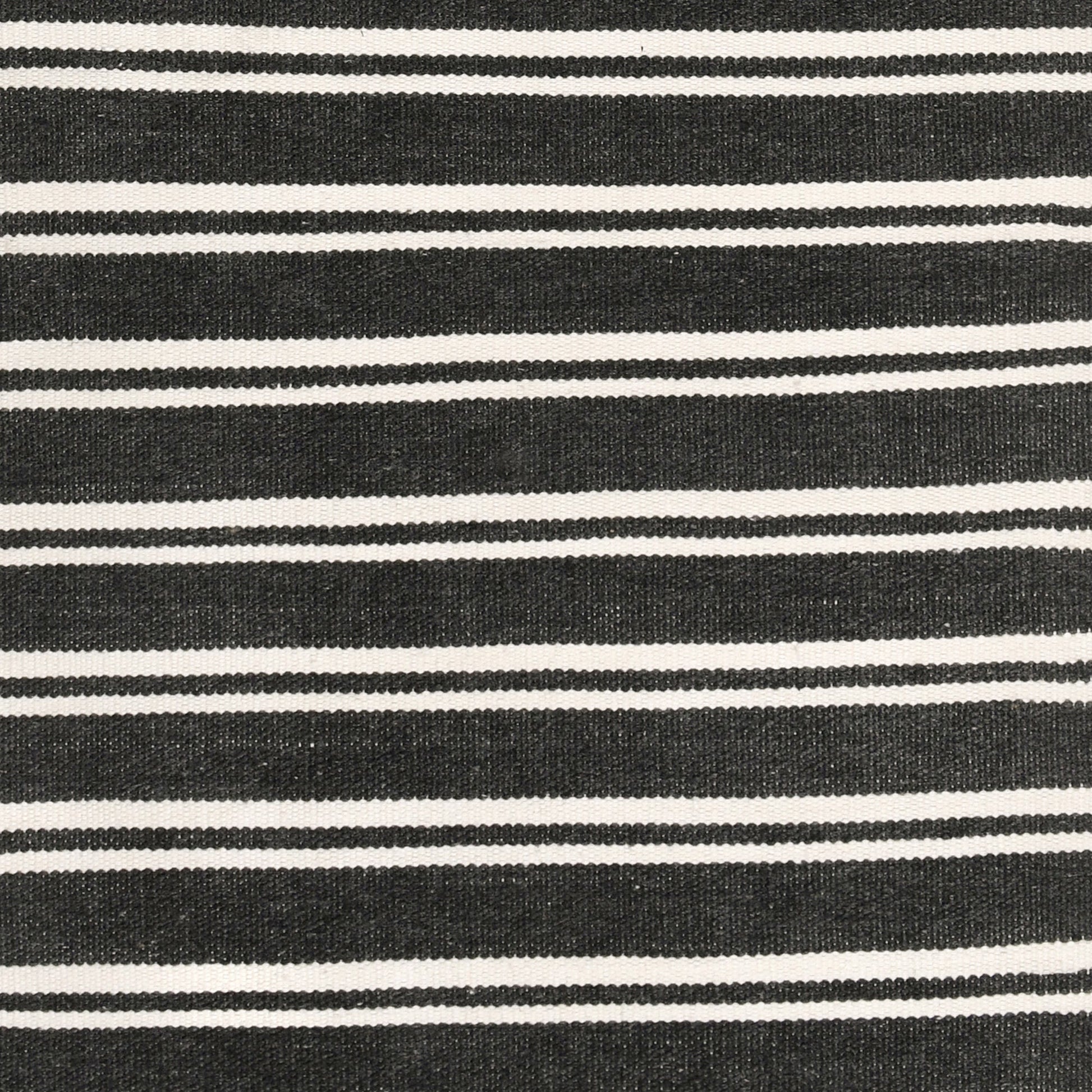 Charcoal/Ivory 100% Pet Yarn Performance Indoor/Outdoor Performance Palma Stripe Rug Collection