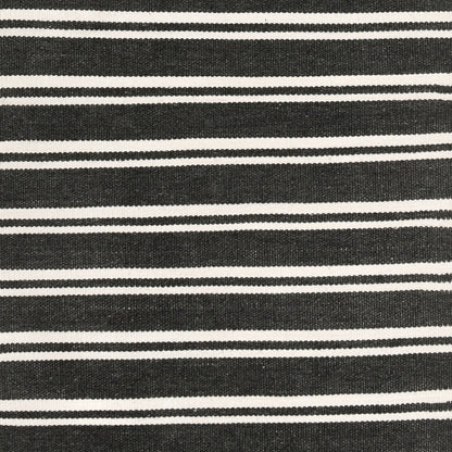 Charcoal/Ivory 100% Pet Yarn Performance Indoor/Outdoor Performance Palma Stripe Rug Collection
