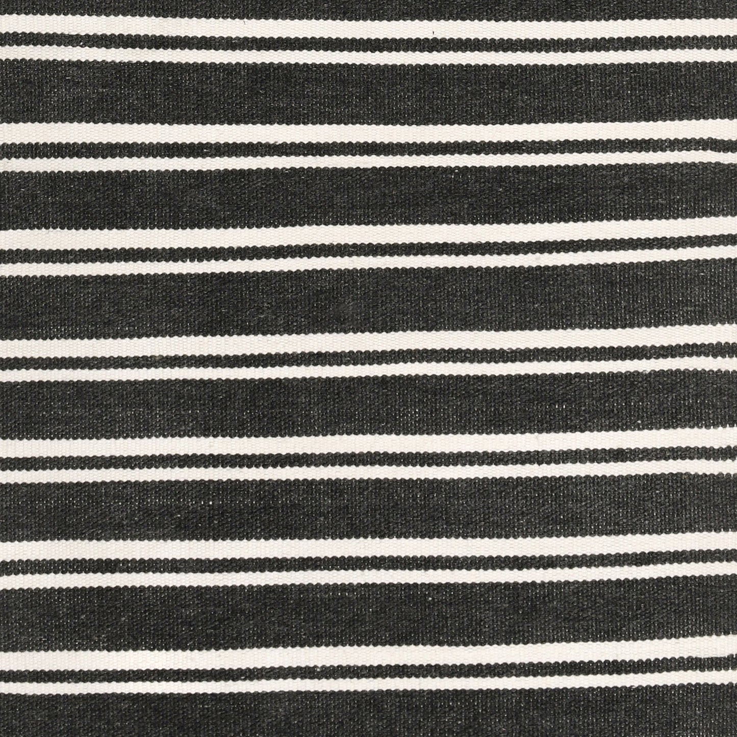 Charcoal/Ivory 100% Pet Yarn Performance Indoor/Outdoor Performance Palma Stripe Rug Collection