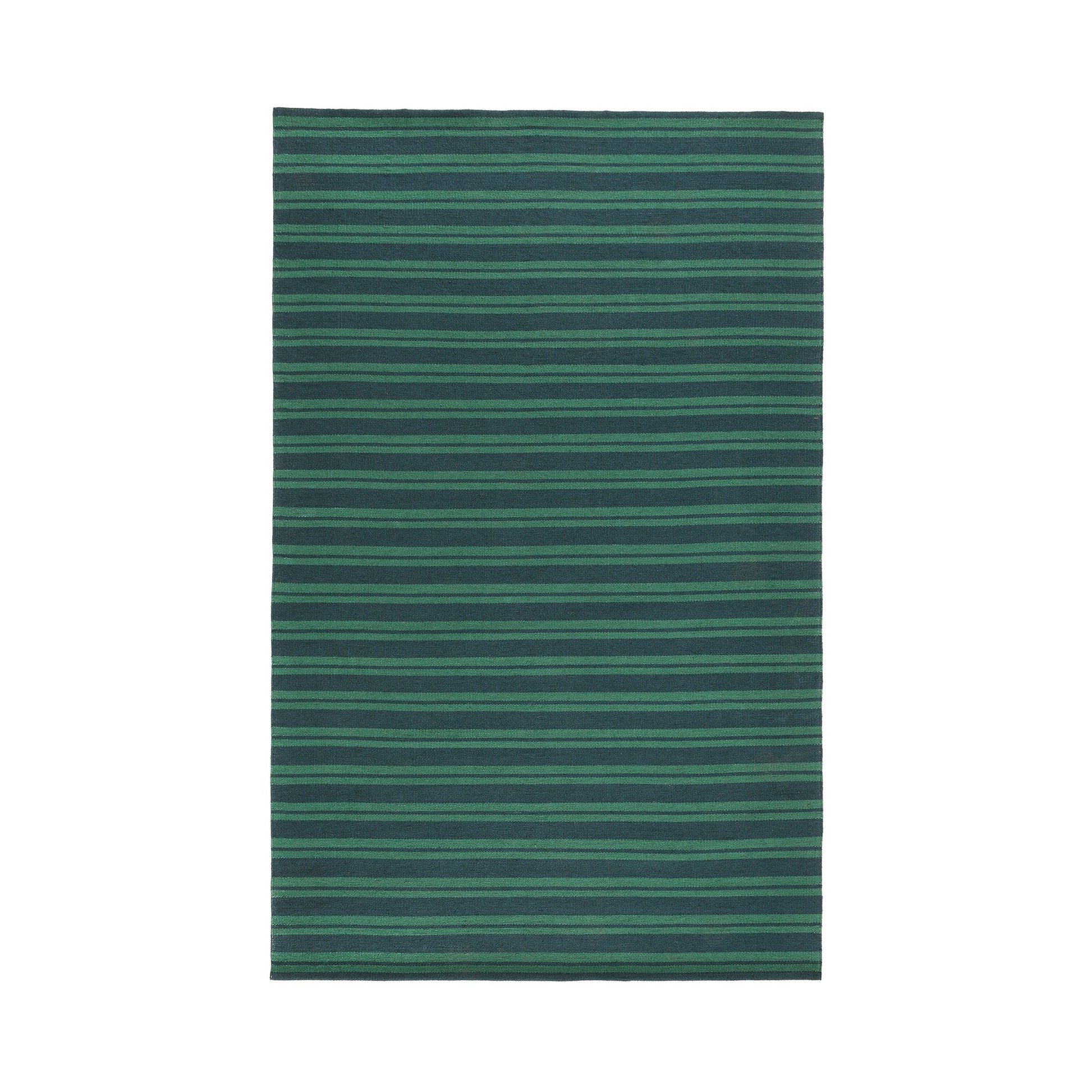 Deep Blue/Green 100% Pet Yarn Performance Indoor/Outdoor Performance Palma Stripe Rug Collection