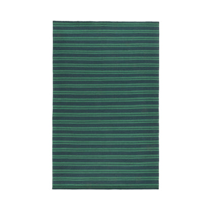 Deep Blue/Green 100% Pet Yarn Performance Indoor/Outdoor Performance Palma Stripe Rug Collection