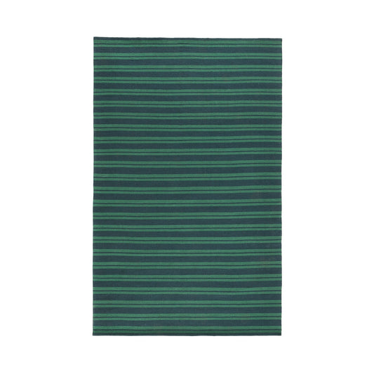 Deep Blue/Green 100% Pet Yarn Performance Indoor/Outdoor Performance Palma Stripe Rug Collection