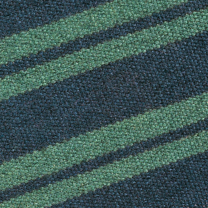 Deep Blue/Green 100% Pet Yarn Performance Indoor/Outdoor Performance Palma Stripe Rug Collection
