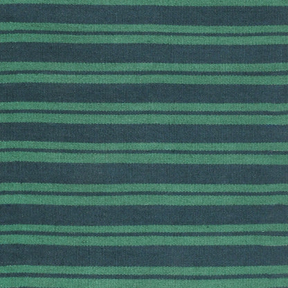 Deep Blue/Green 100% Pet Yarn Performance Indoor/Outdoor Performance Palma Stripe Rug Collection
