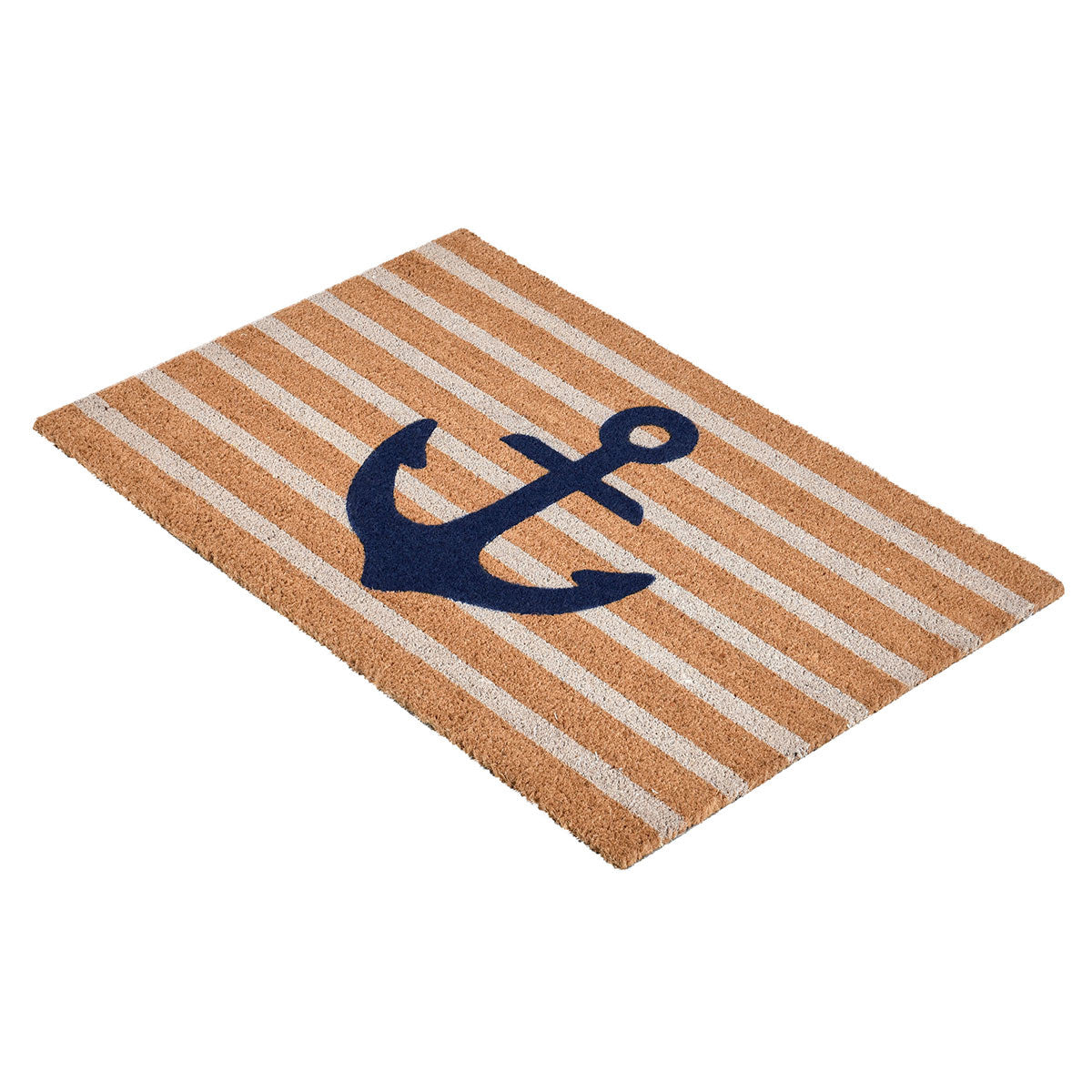 Navy/Natural 100% Coir / PVC Backing Doormat Anchors Away Doormat 24x36 Collection