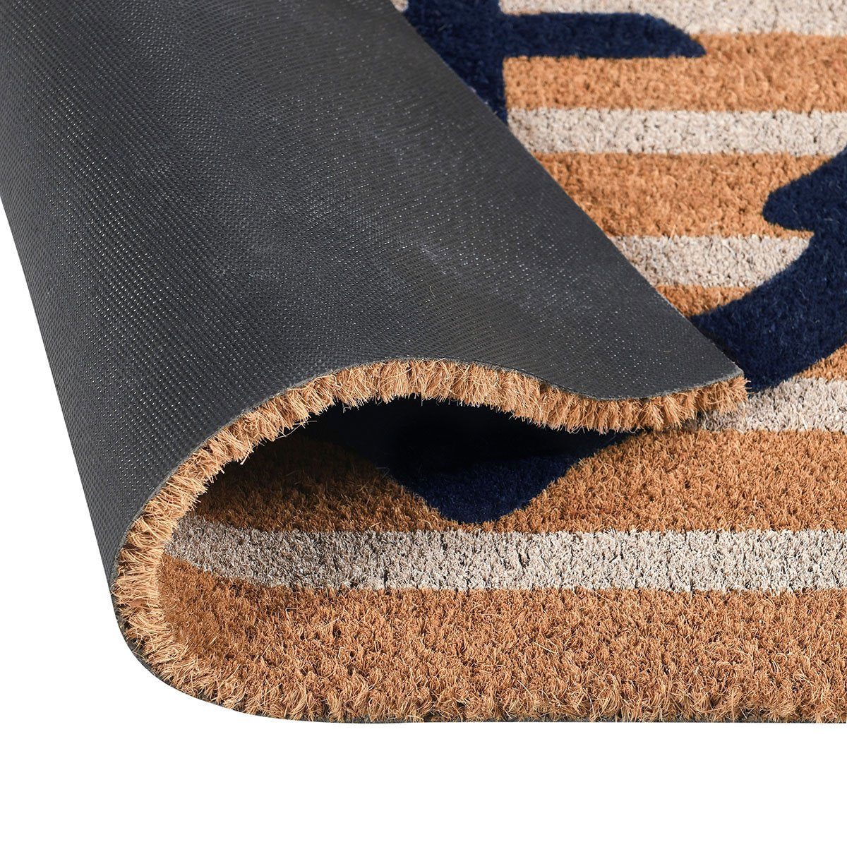 Navy/Natural 100% Coir / PVC Backing Doormat Anchors Away Doormat 24x36 Collection
