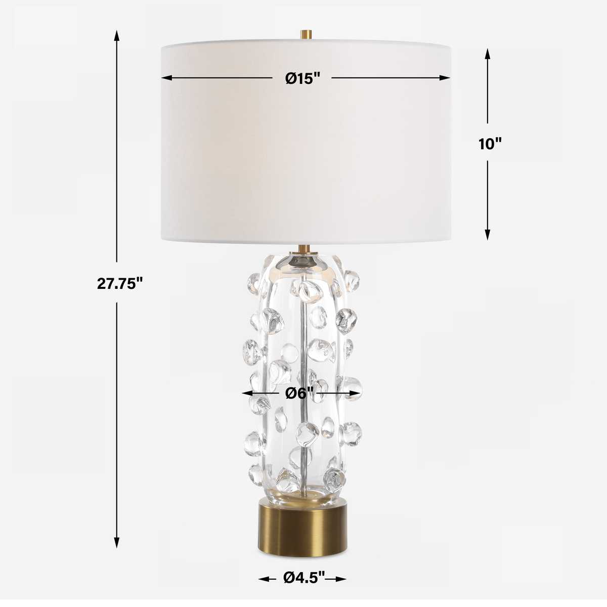 Arden 2 Table Lamp, Clear