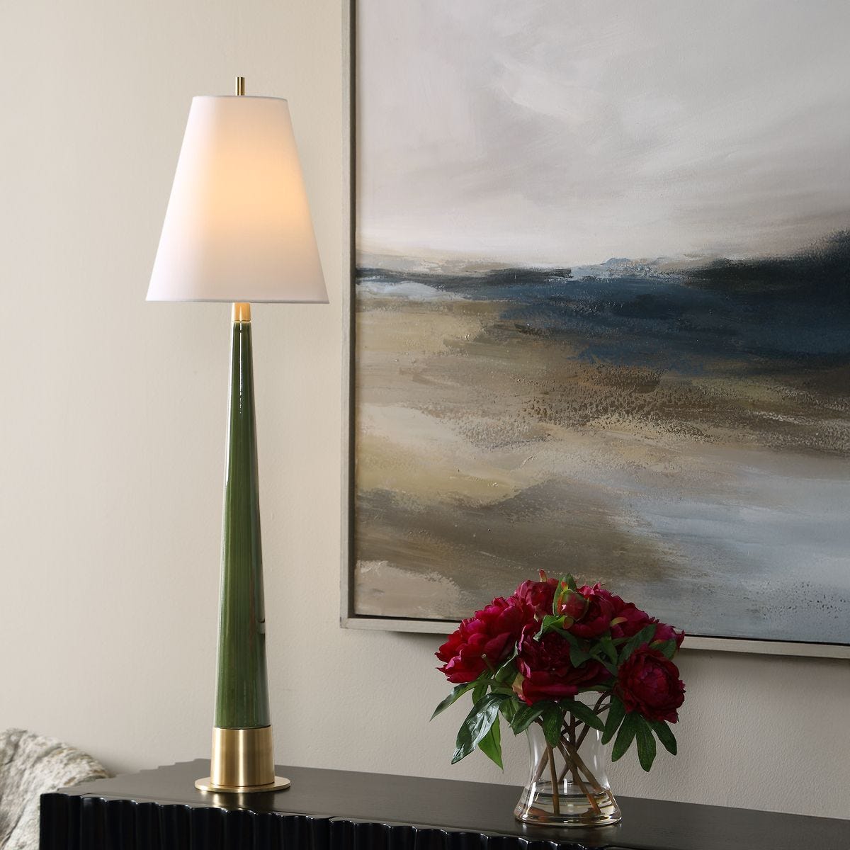 Whitmore 5 Buffet Lamp, Moss