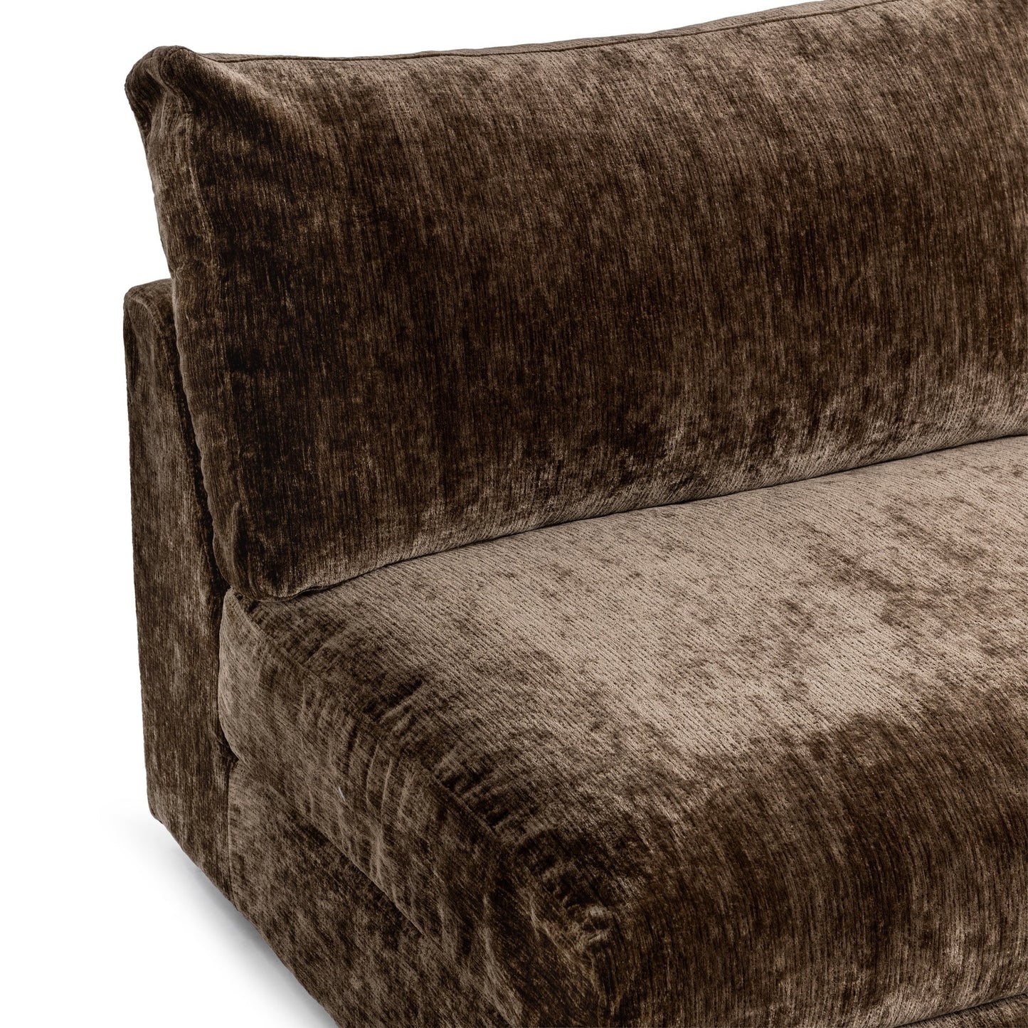 Mossed Brown 100% Polyester Sofa Ludwig Armless Chair Collection