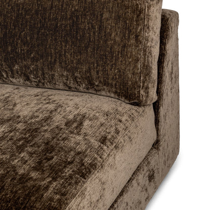 Mossed Brown 100% Polyester Sofa Ludwig Armless Chair Collection