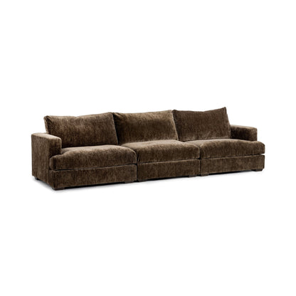 Mossed Brown 100% Polyester Sofa Ludwig 3 Piece Sofa Collection